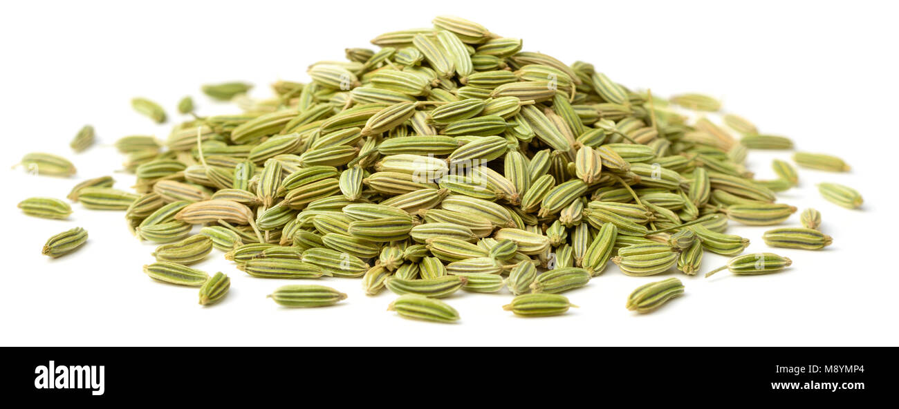 dried fennel seeds isolated on white background Stock Photo Alamy