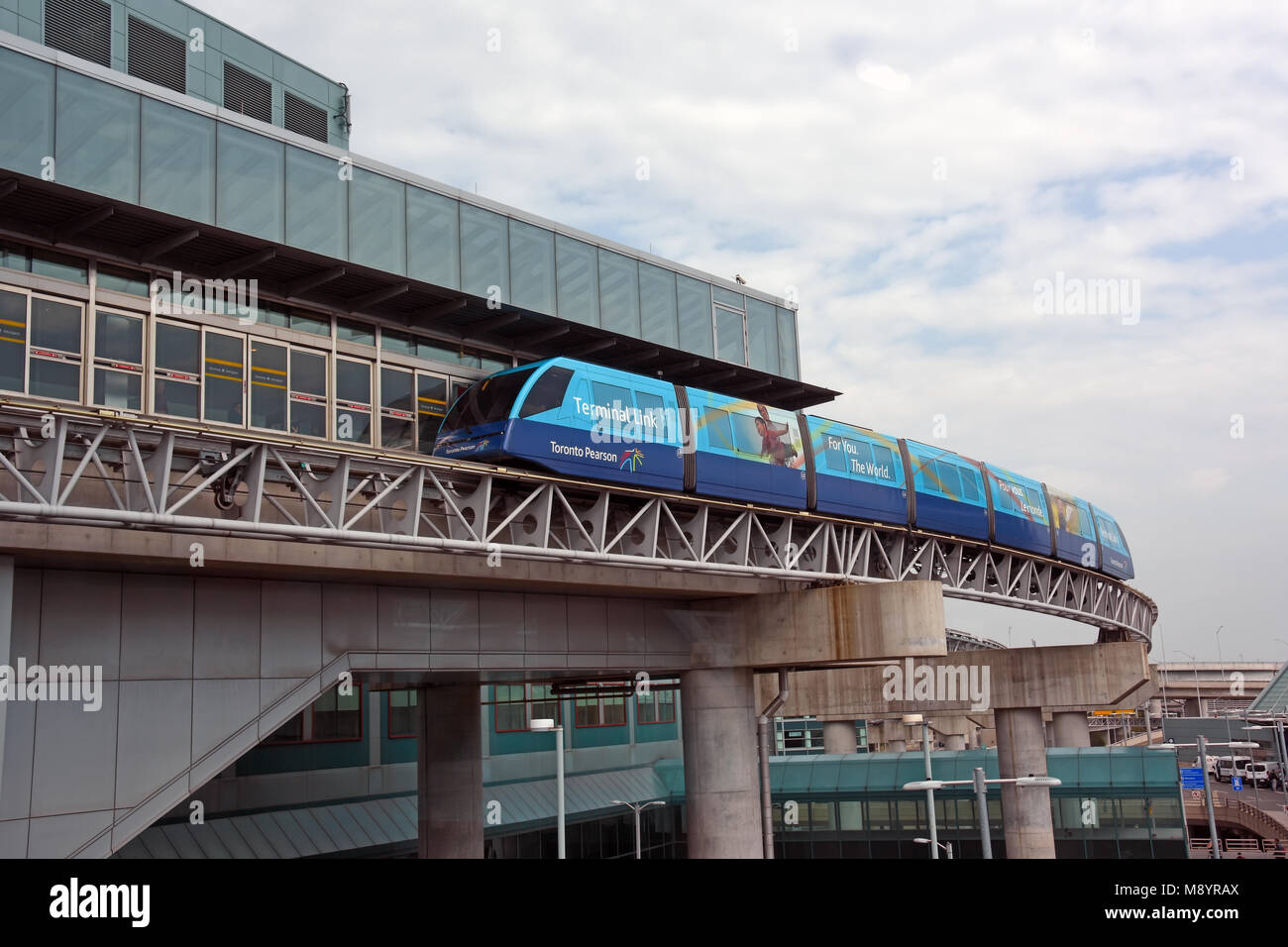 Terminal link train, Toronto Pearson Airport Stock Photo