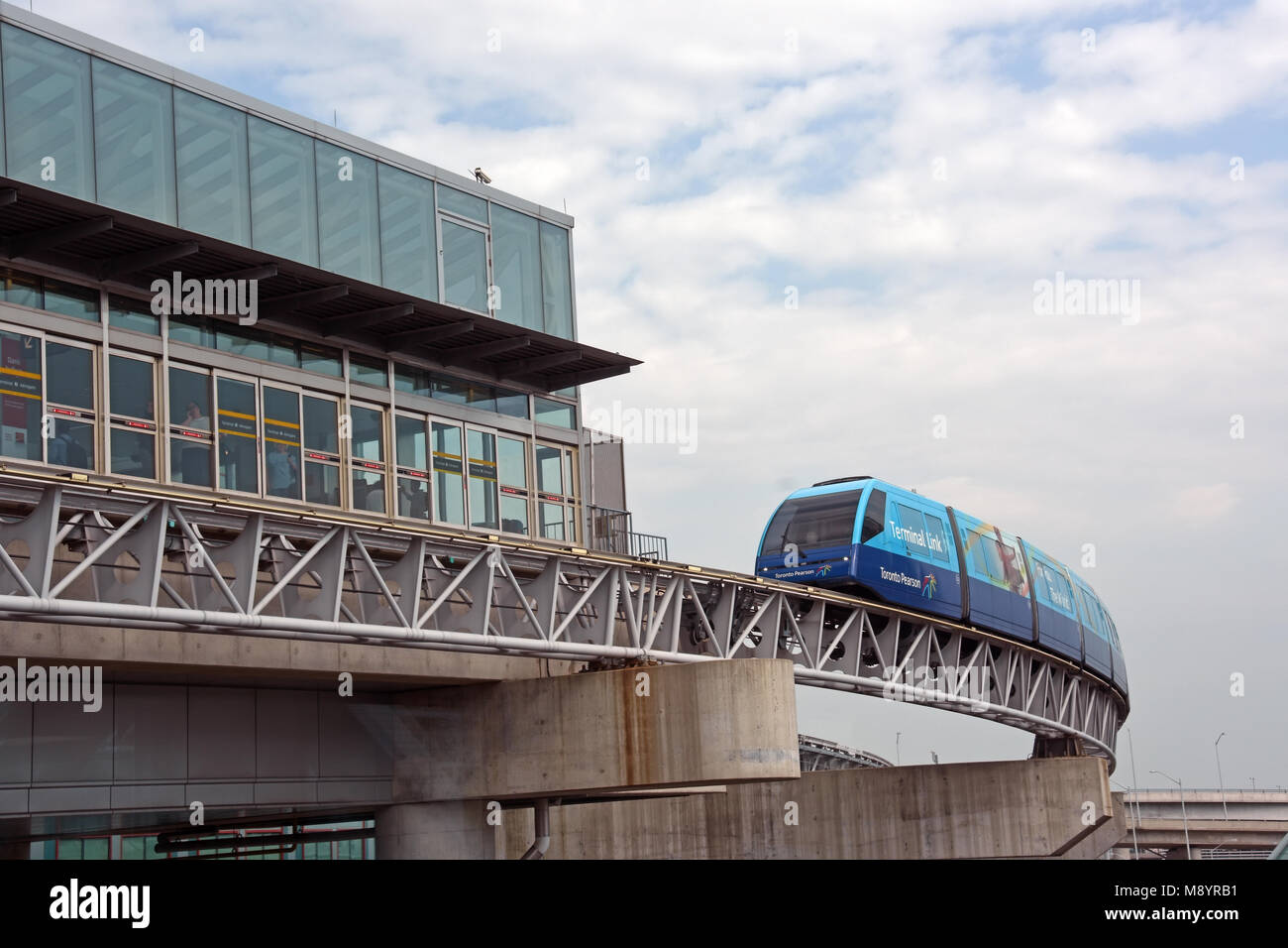 Terminal link train, Toronto Pearson Airport Stock Photo