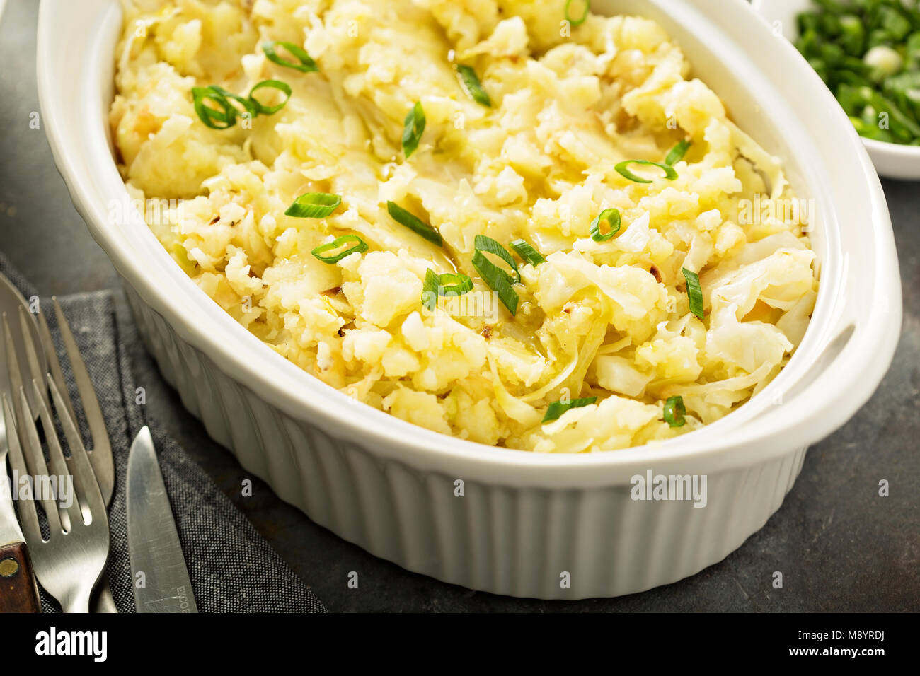 Colcannon, potatoes and cabbage dish Stock Photo Alamy