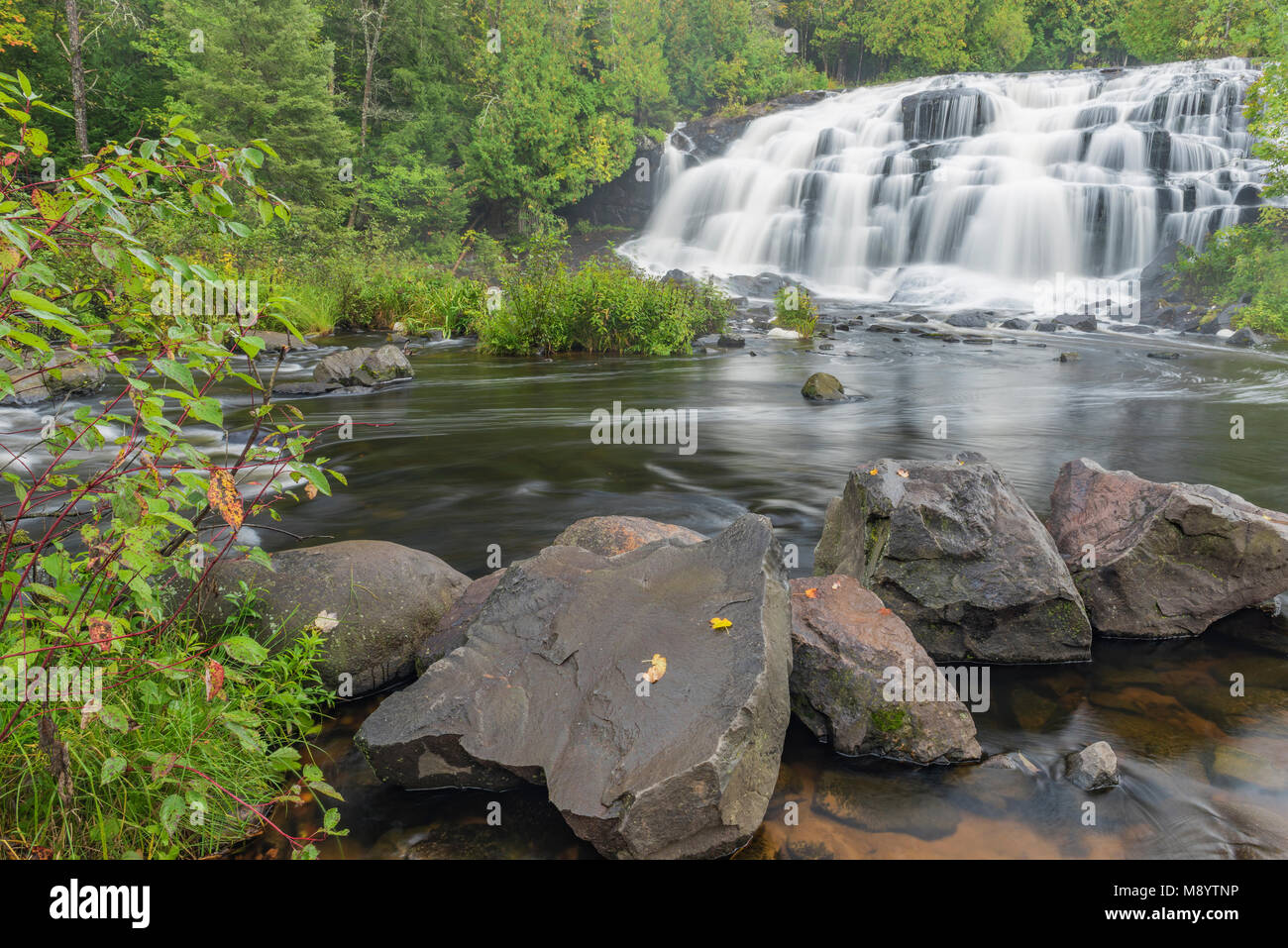 Bond Falls, Upper Peninsula, MI, USA, late September, by Dominique Braud/Dembinsky Photo Assoc Stock Photo