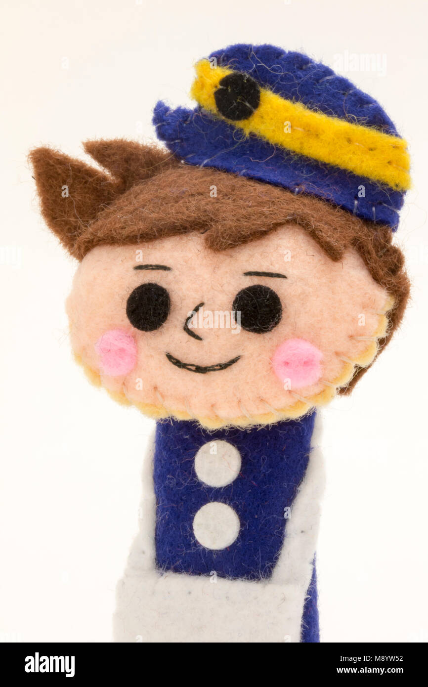 Finger Puppet boy Stock Photo Alamy
