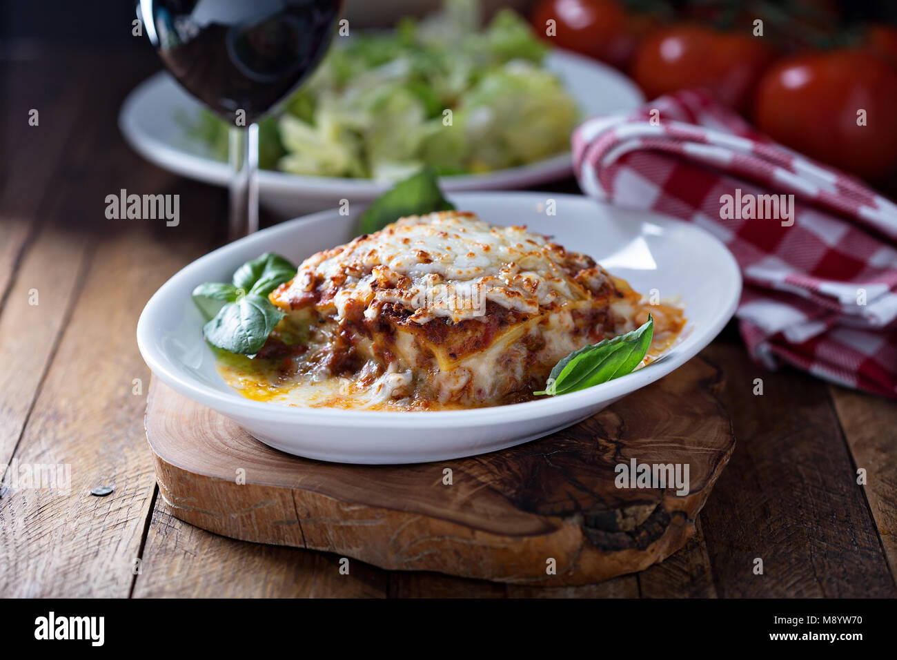 Traditional lasagna with bolognese sauce Stock Photo Alamy