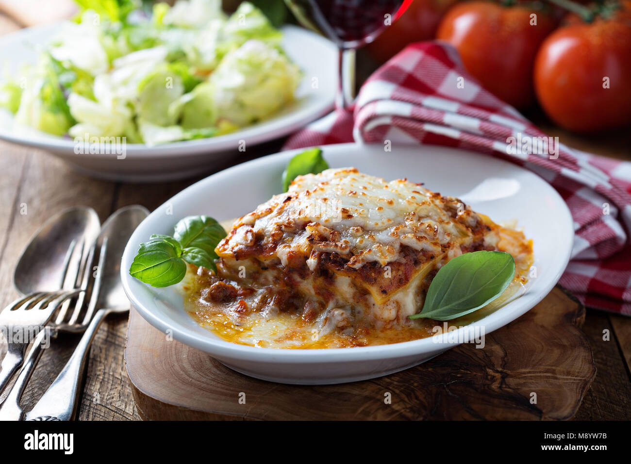 Traditional lasagna with bolognese sauce Stock Photo Alamy