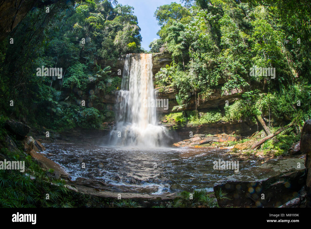 Waterfall, Maliau Basin, Sabah, Malaysia, Borneo, Stock Photo