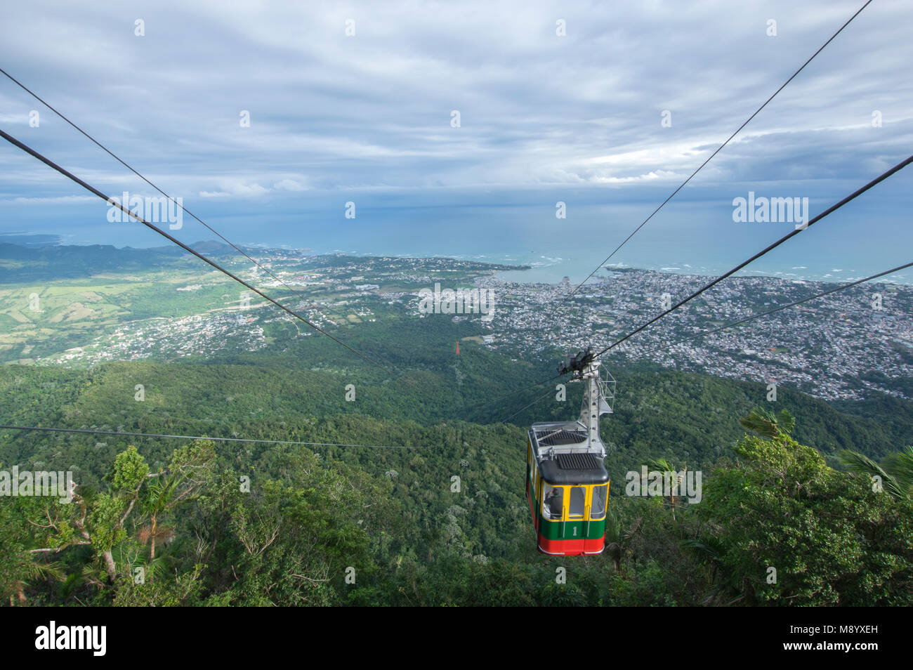 The cable car on Pico Isabel de Torres mountain. Puerto Plata, Dominican Republic, Caribbean