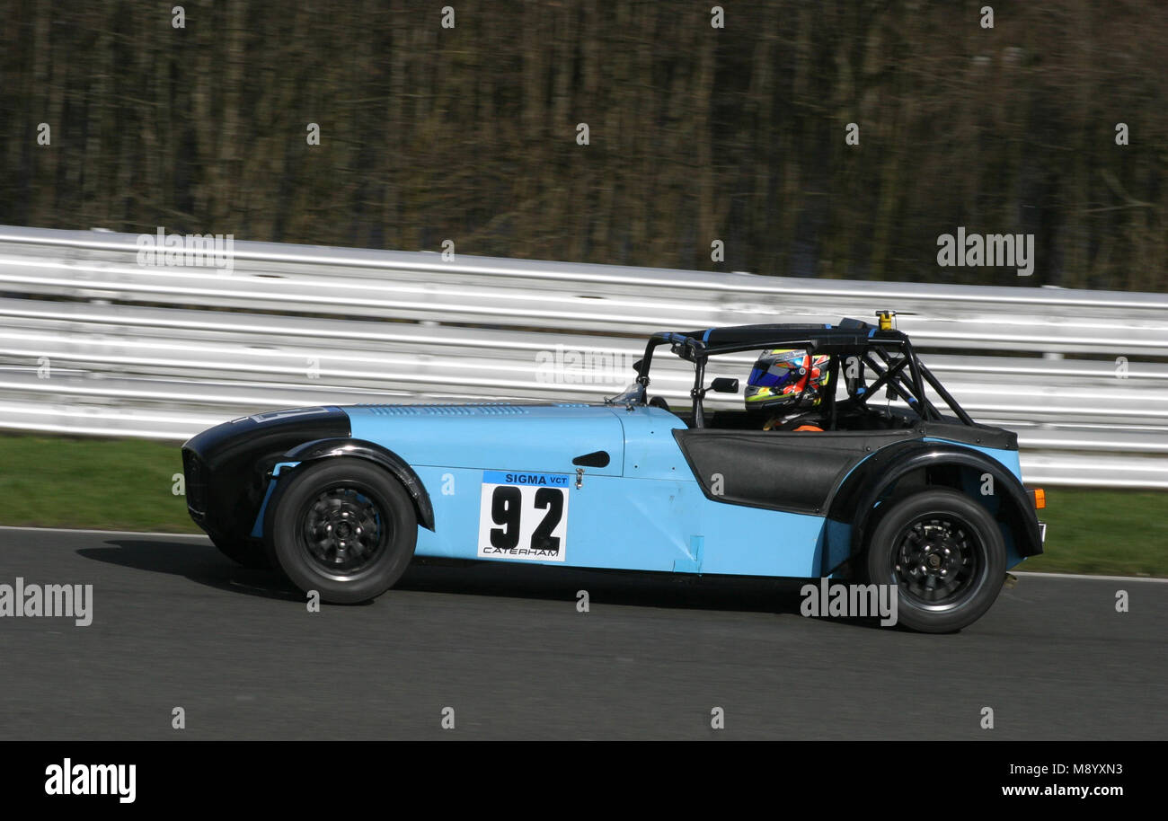 Caterham 7 racing in the snow Stock Photo Alamy