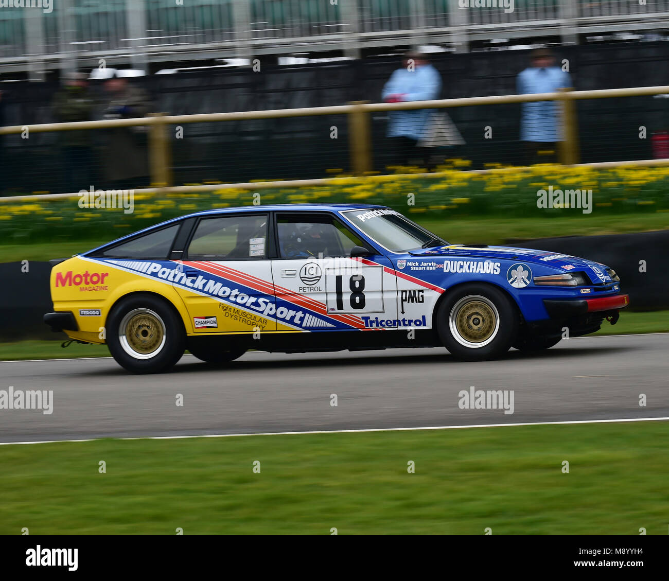 Nick Jarvis, Stuart Hall, Rover 3500 SD1, Gerry Marshall Trophy, Saloon cars, 76th Members Meeting, Goodwood, England, March 2018, Sussex, Autosport,  Stock Photo
