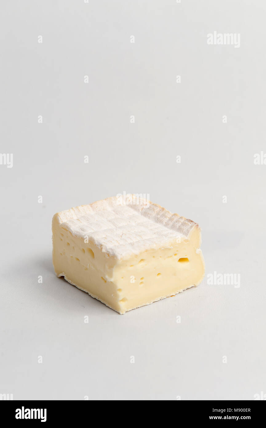 French Washed Rind French soft cheese Pont L'eveque, with washed rind Stock Photo - Alamy