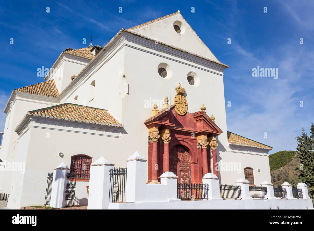 Macharaviaya, Málaga, Spain. Church of San Jacinto. Stock Photo