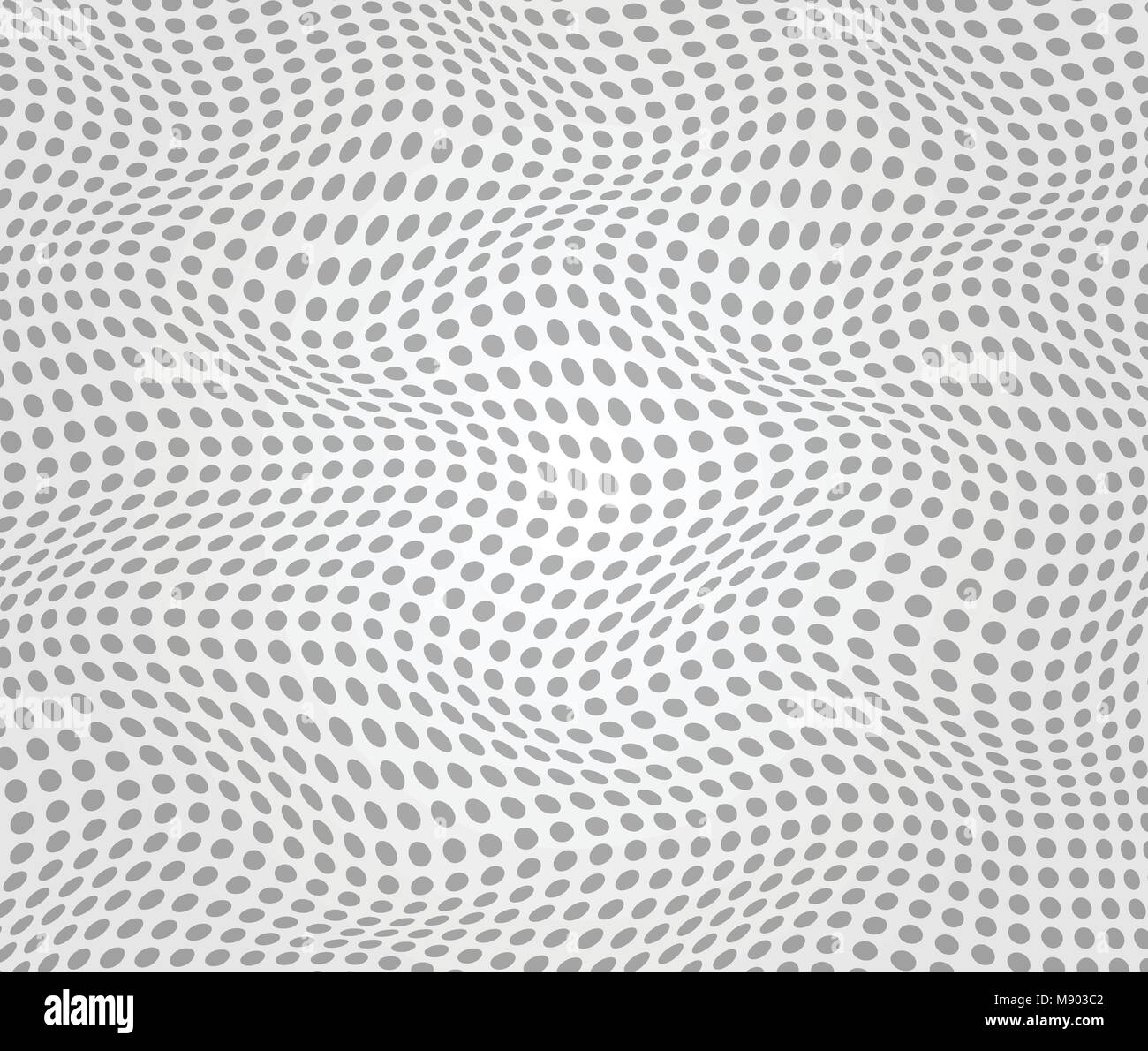 Pattern of soft dark round dot in halftone waves on cream background, illustration vector eps10 Stock Vector