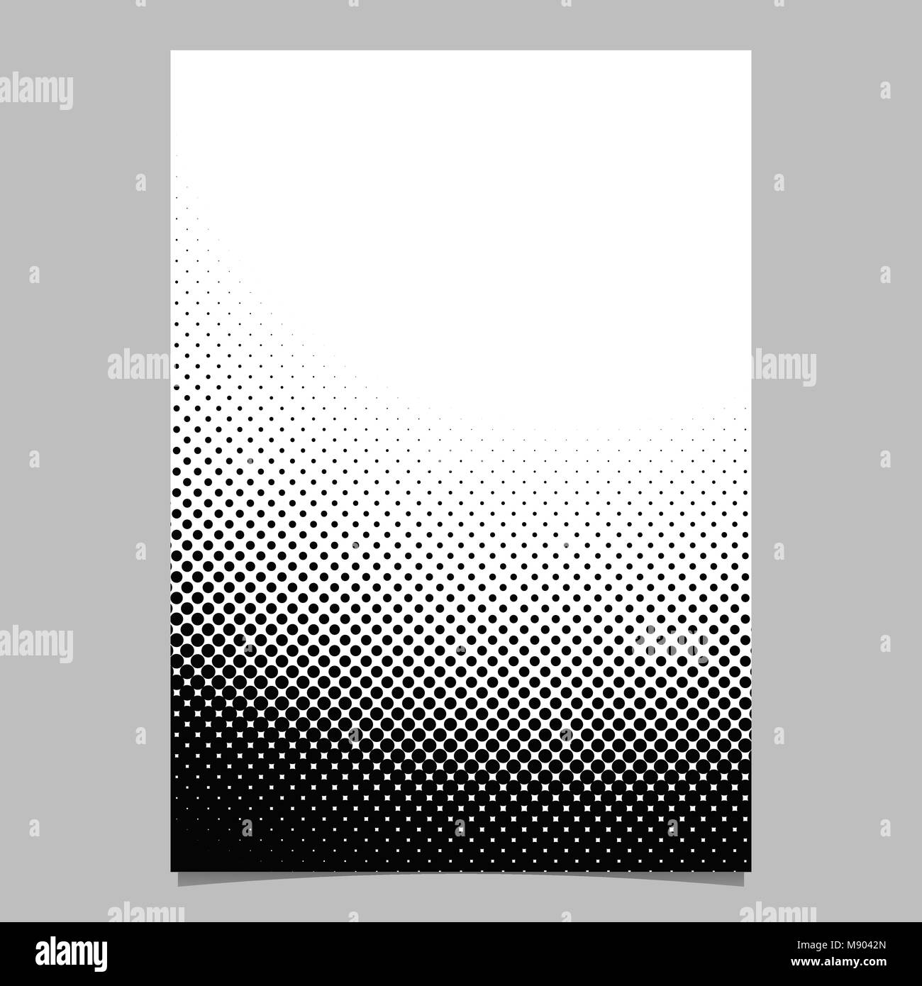 Geometrical halftone dot pattern brochure background template Stock Vector