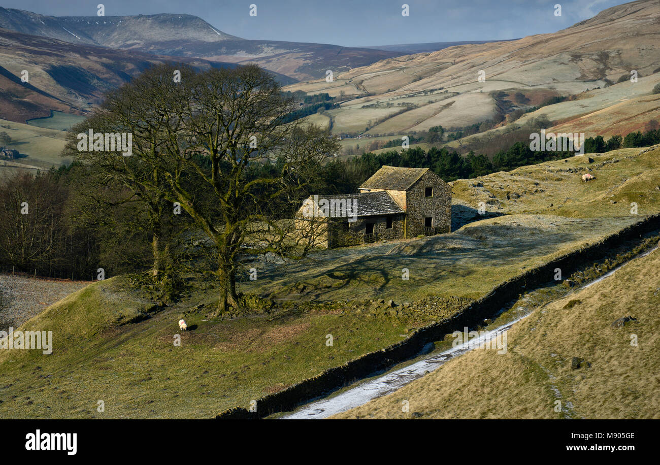 Bell Hagg Barn, the Peak District, England (2) Stock Photo