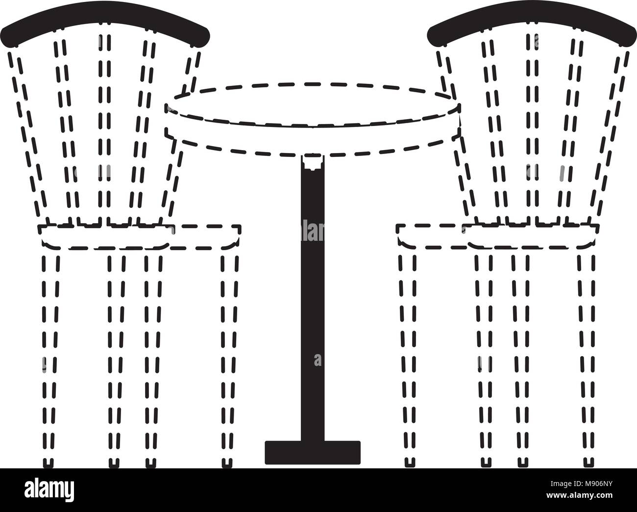 two wooden chair round table furniture Stock Vector Image & Art Alamy
