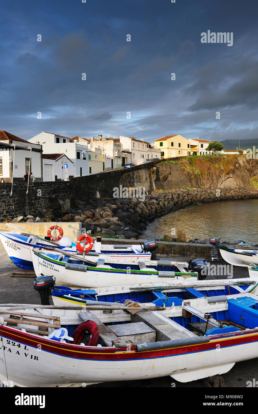 Fishing boats in Lagoa. São Miguel, Azores islands. Portugal Stock Photo