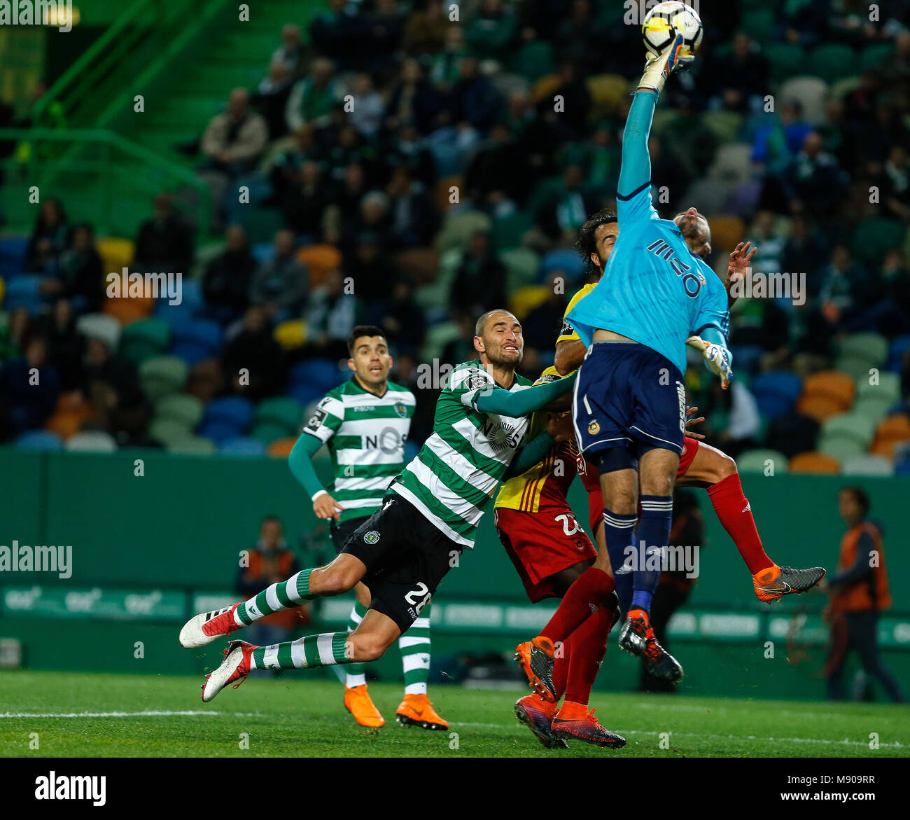 Sporting CP forward Bas Dost during Premier League 2017/18 at Alvalade Stadium in Lisbon on March 16, 2018 Stock Photo