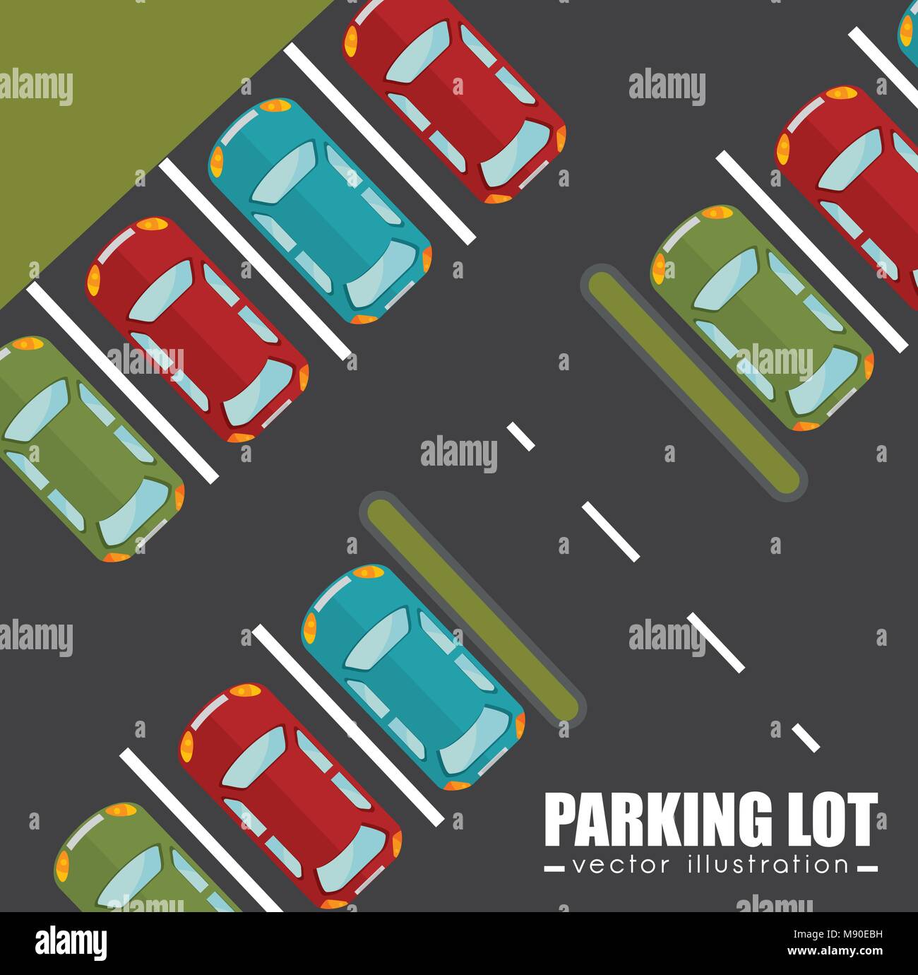 parking lot design, vector illustration eps10 graphic Stock Vector ...