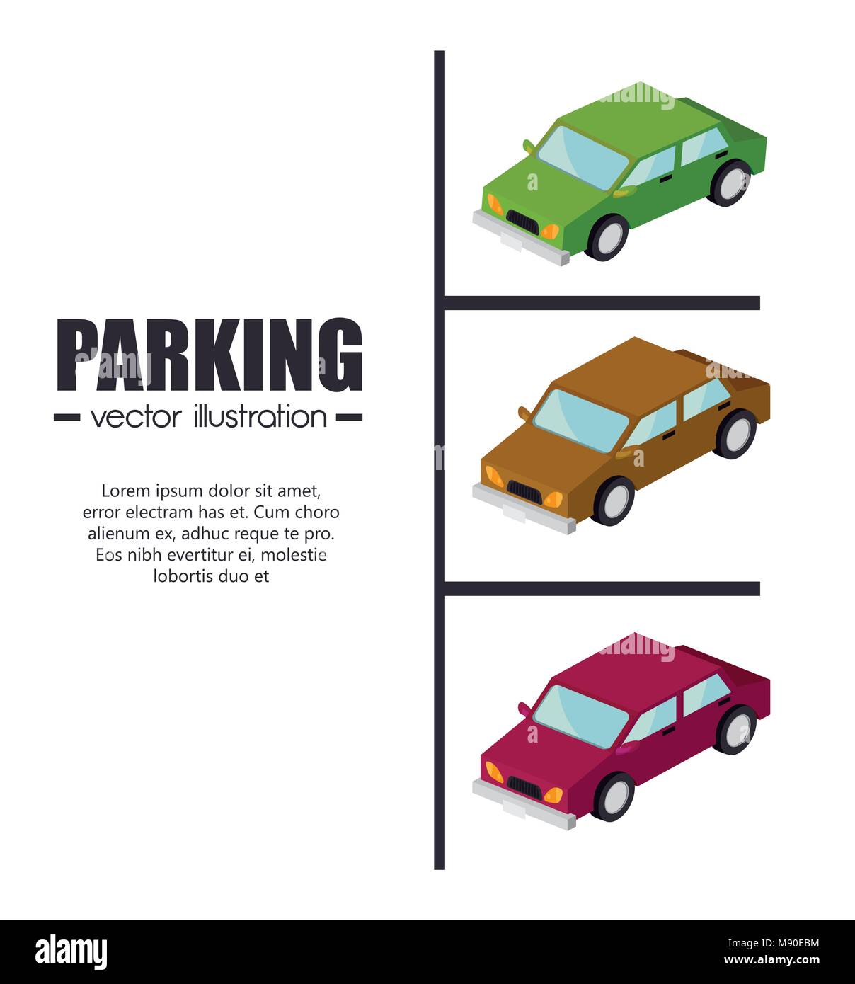 parking lot design, vector illustration eps10 graphic Stock Vector ...