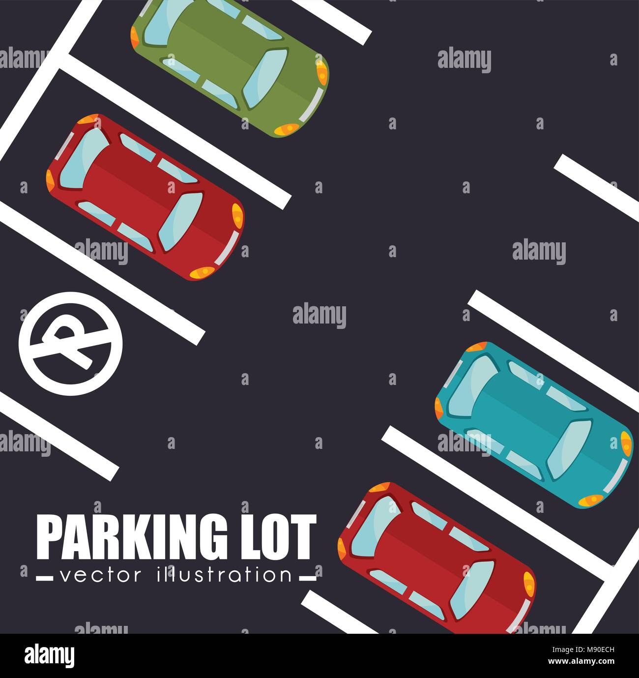 parking lot design, vector illustration eps10 graphic Stock Vector ...