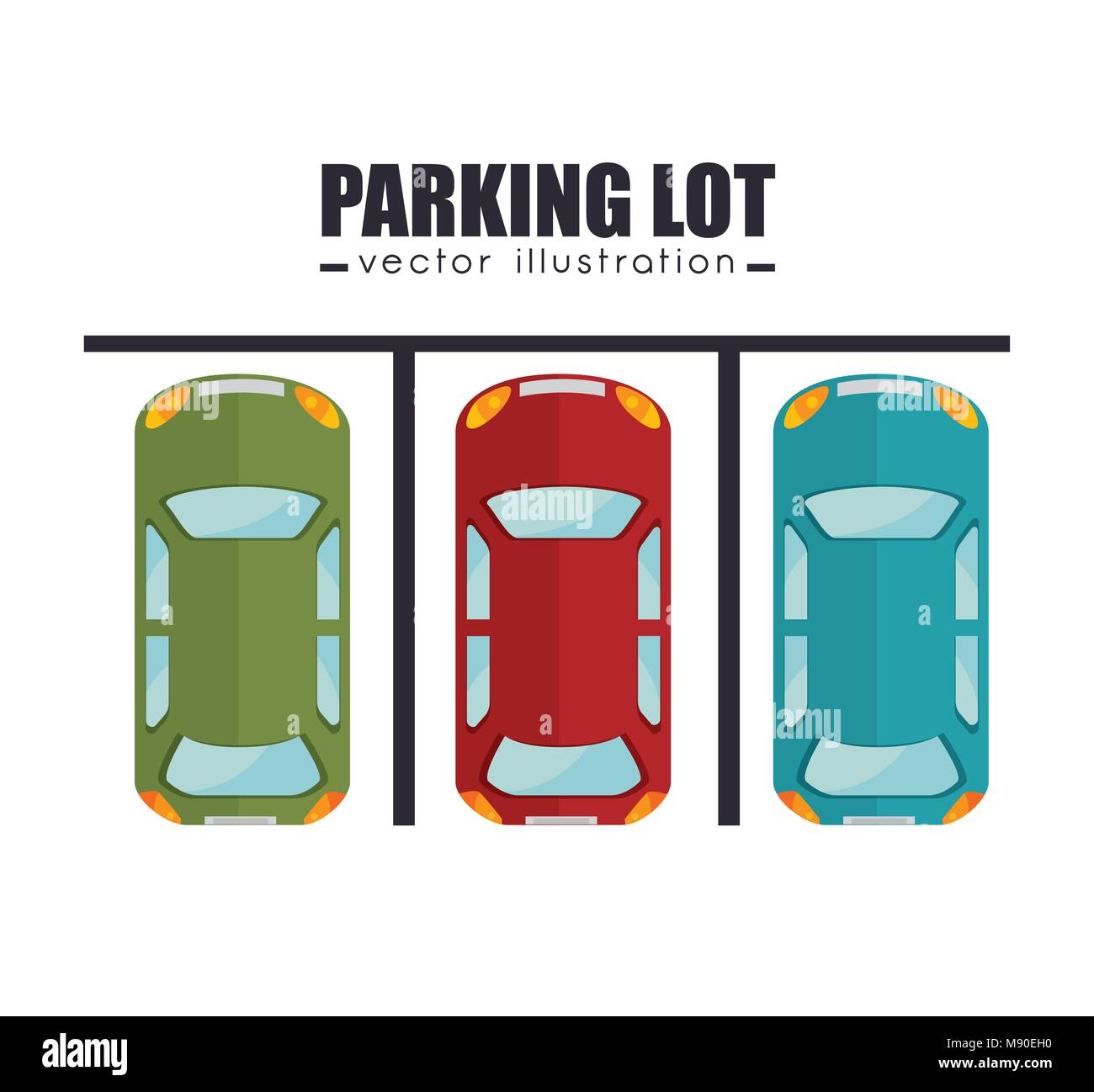 parking lot design, vector illustration eps10 graphic Stock Vector ...