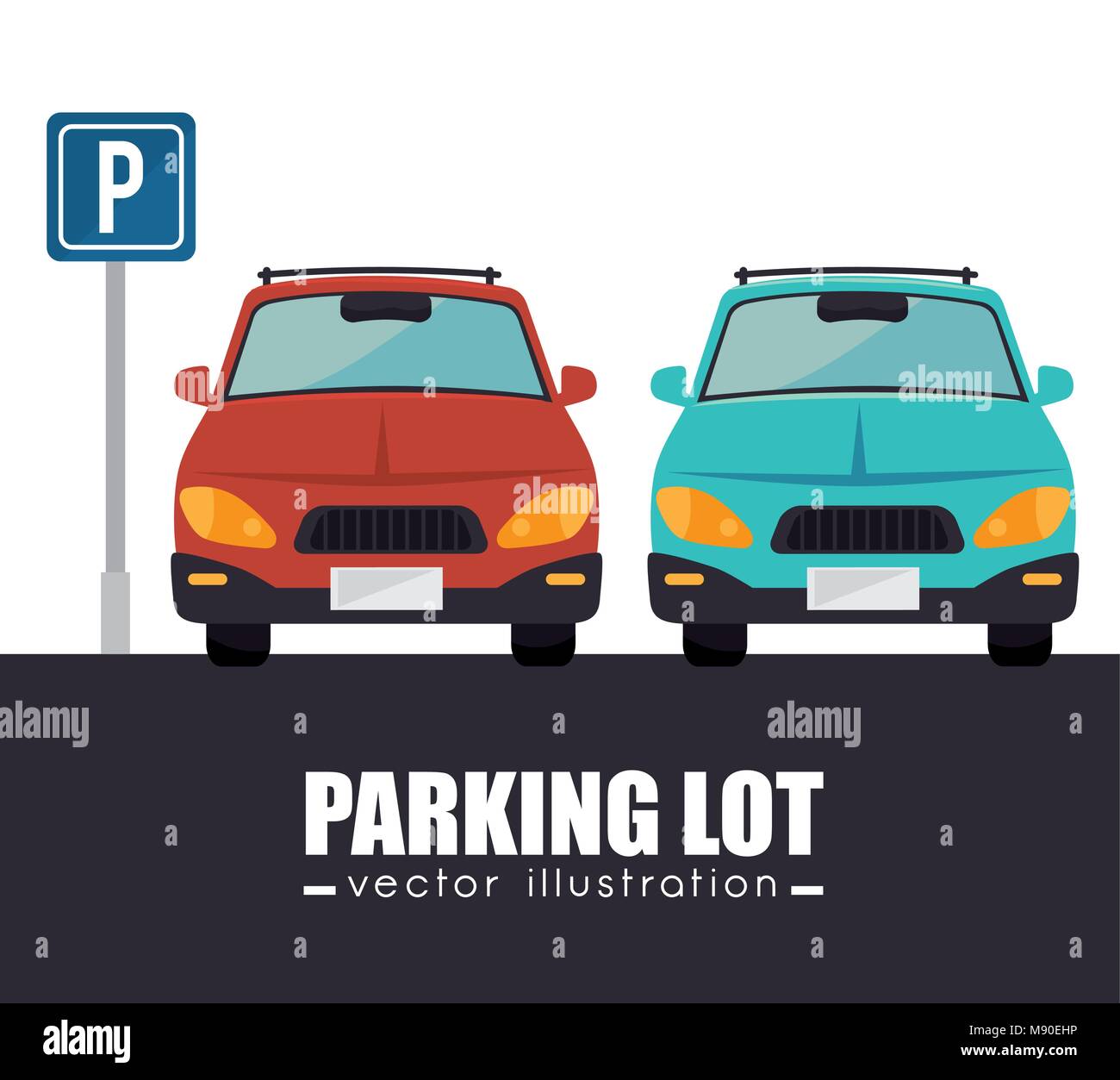 parking lot design, vector illustration eps10 graphic Stock Vector ...