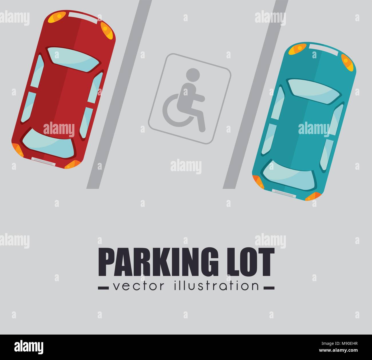 parking lot design, vector illustration eps10 graphic Stock Vector ...