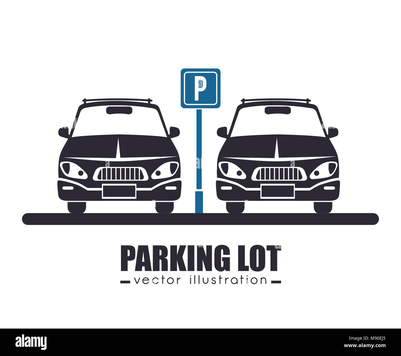 parking lot design, vector illustration eps10 graphic Stock Vector ...
