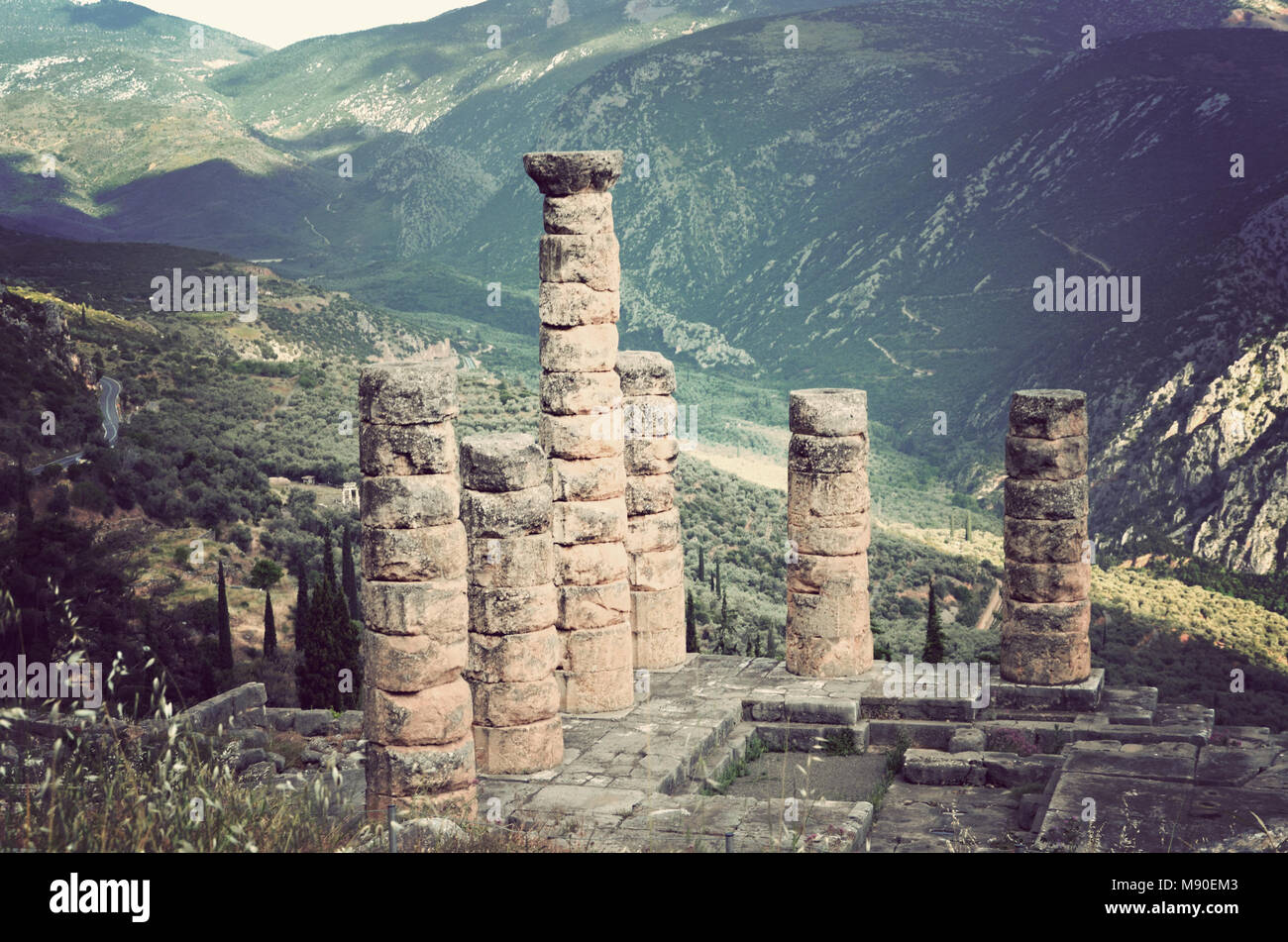 Delphi Oracle Greece Unesco World Heritage Stock Photo Alamy