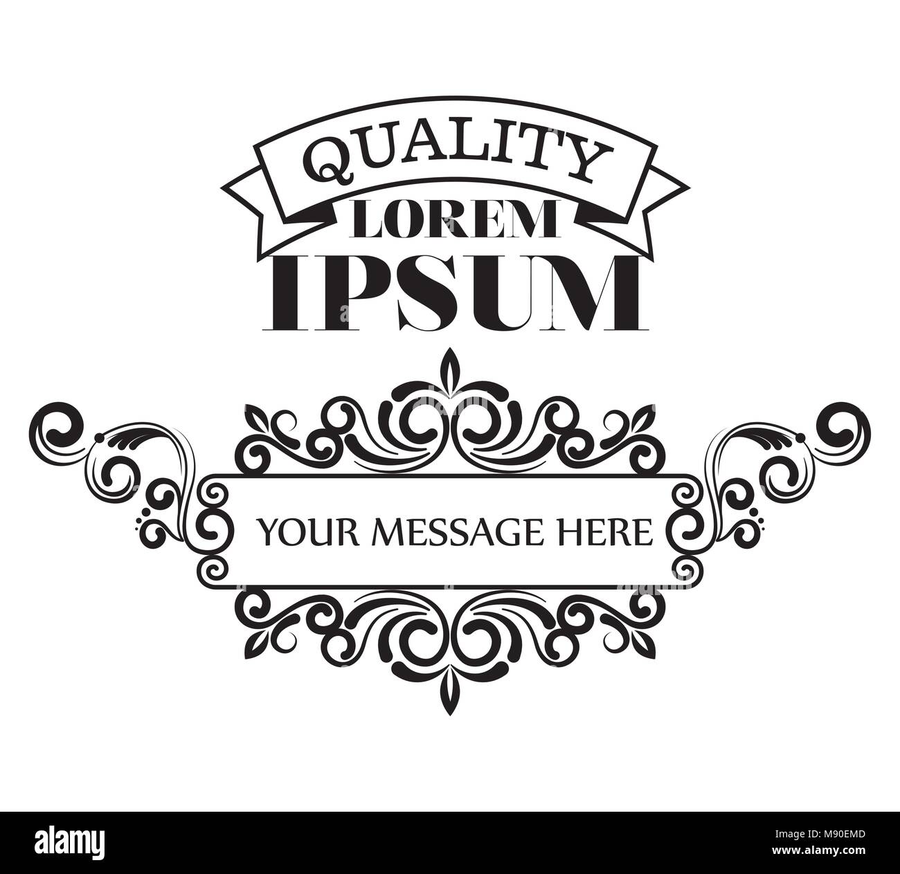 elegant quality frame design, vector illustration eps10 graphic Stock