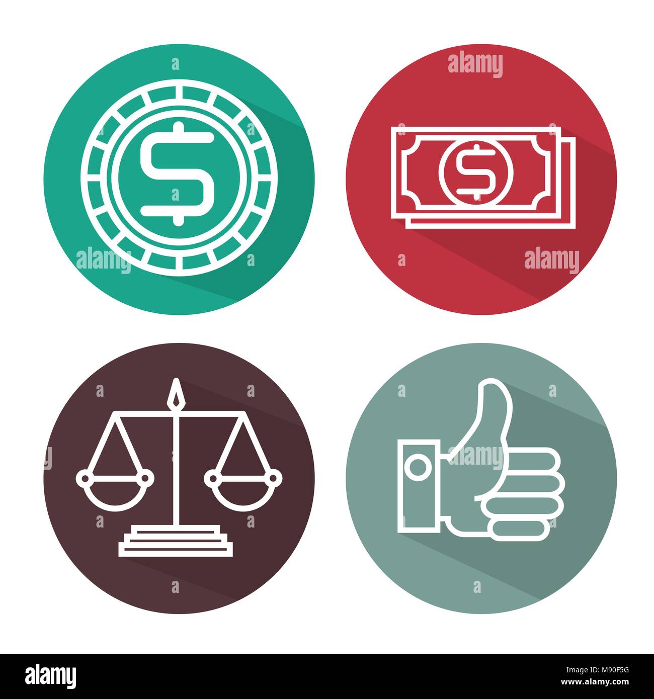 business flat line design, vector illustration eps10 graphic Stock ...