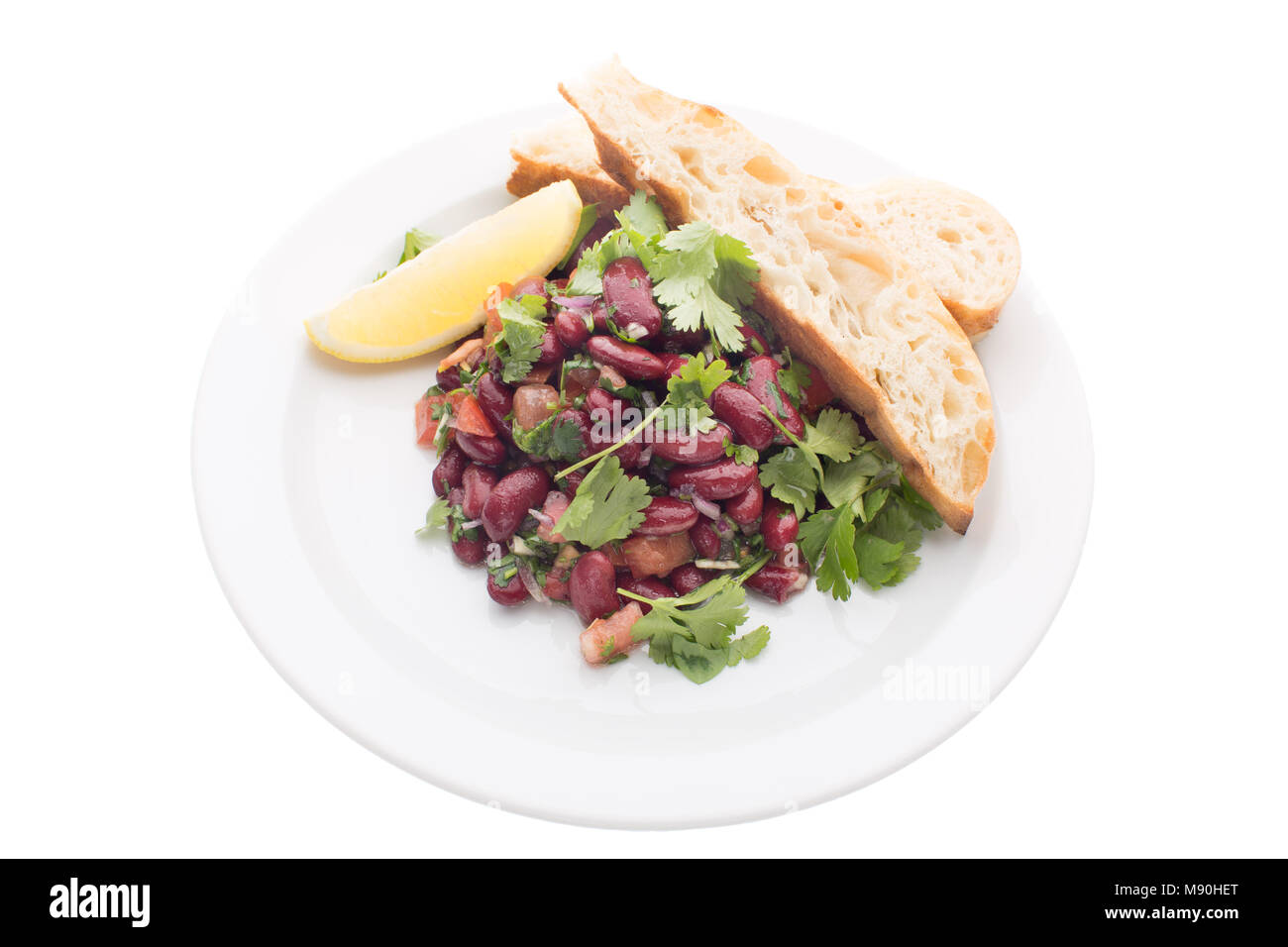 lobio on a plate on a white background Stock Photo