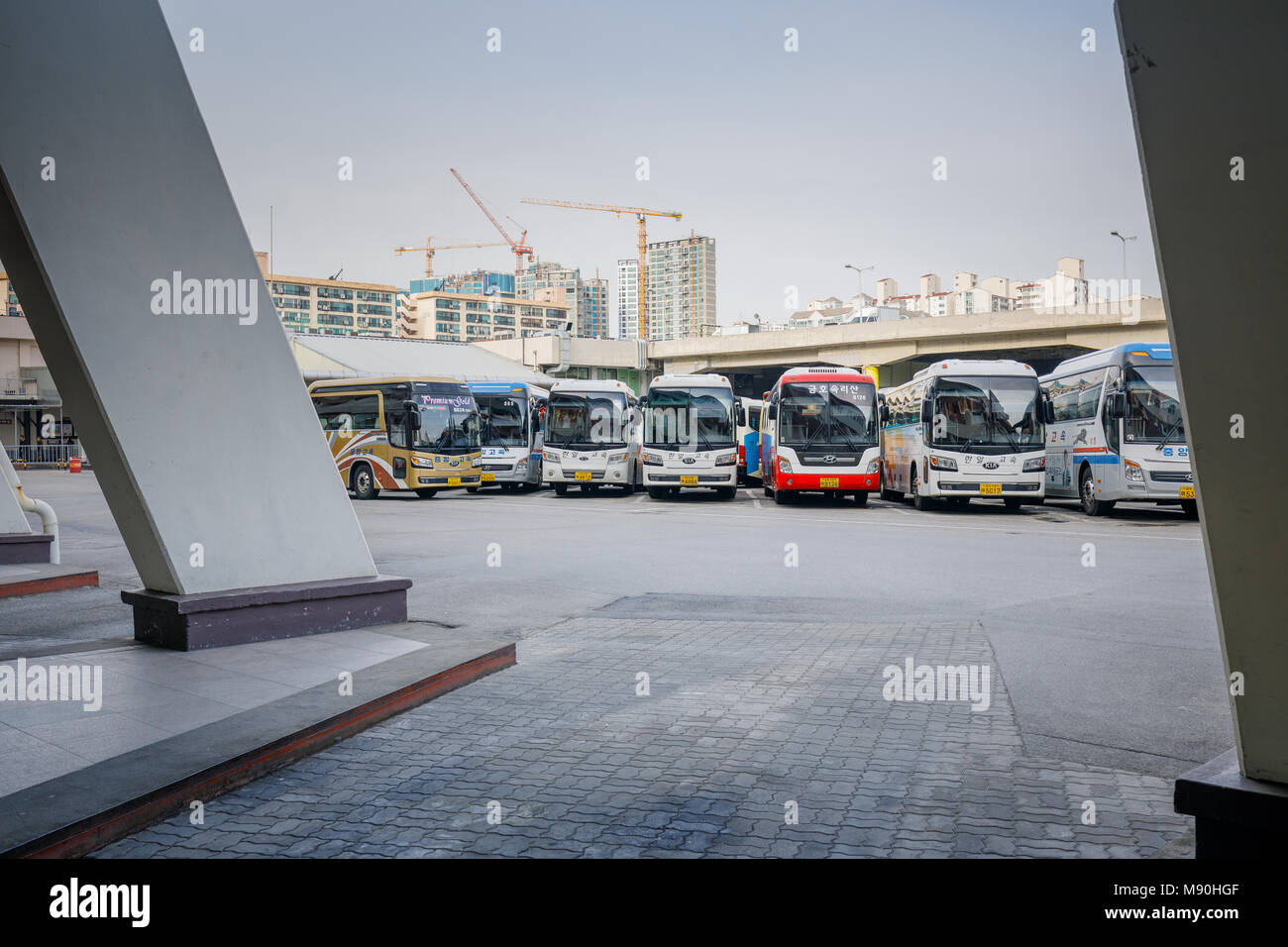 Seoul, South Korea - March 7, 2018 : View of Seoul Express Bus Terminal ...