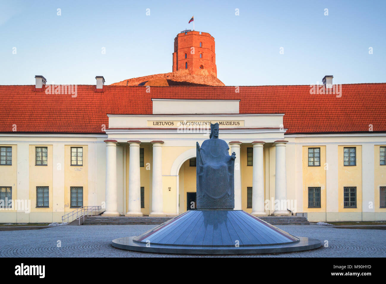 National Museum of Vilnius at Dusk Stock Photo Alamy
