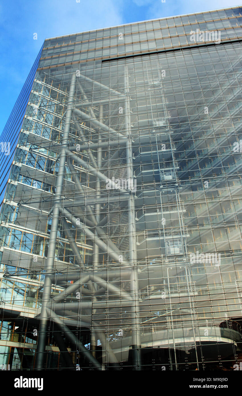 Nice modern glass and steel building as background Stock Photo - Alamy