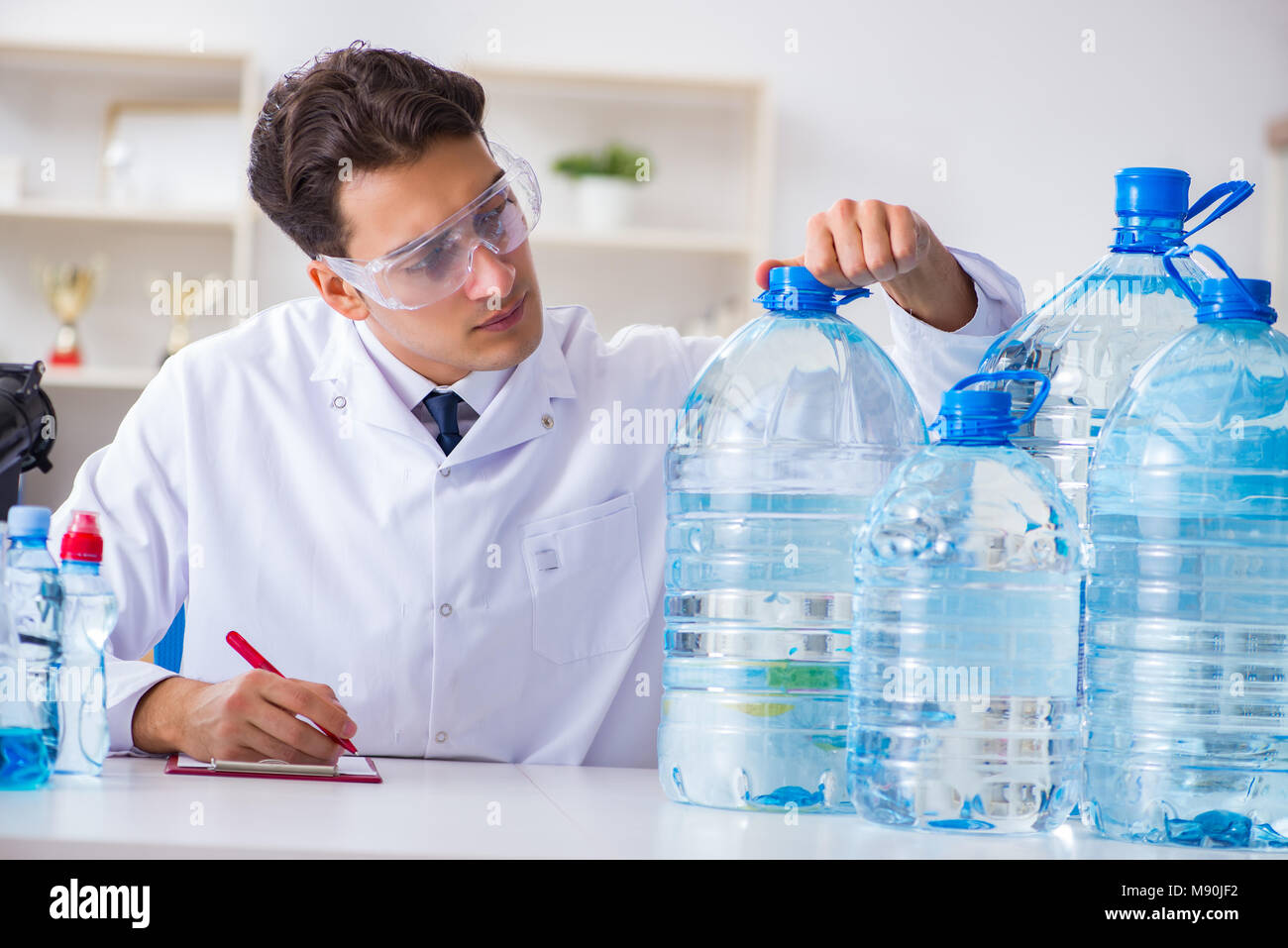 Lab assistant testing water quality Stock Photo Alamy