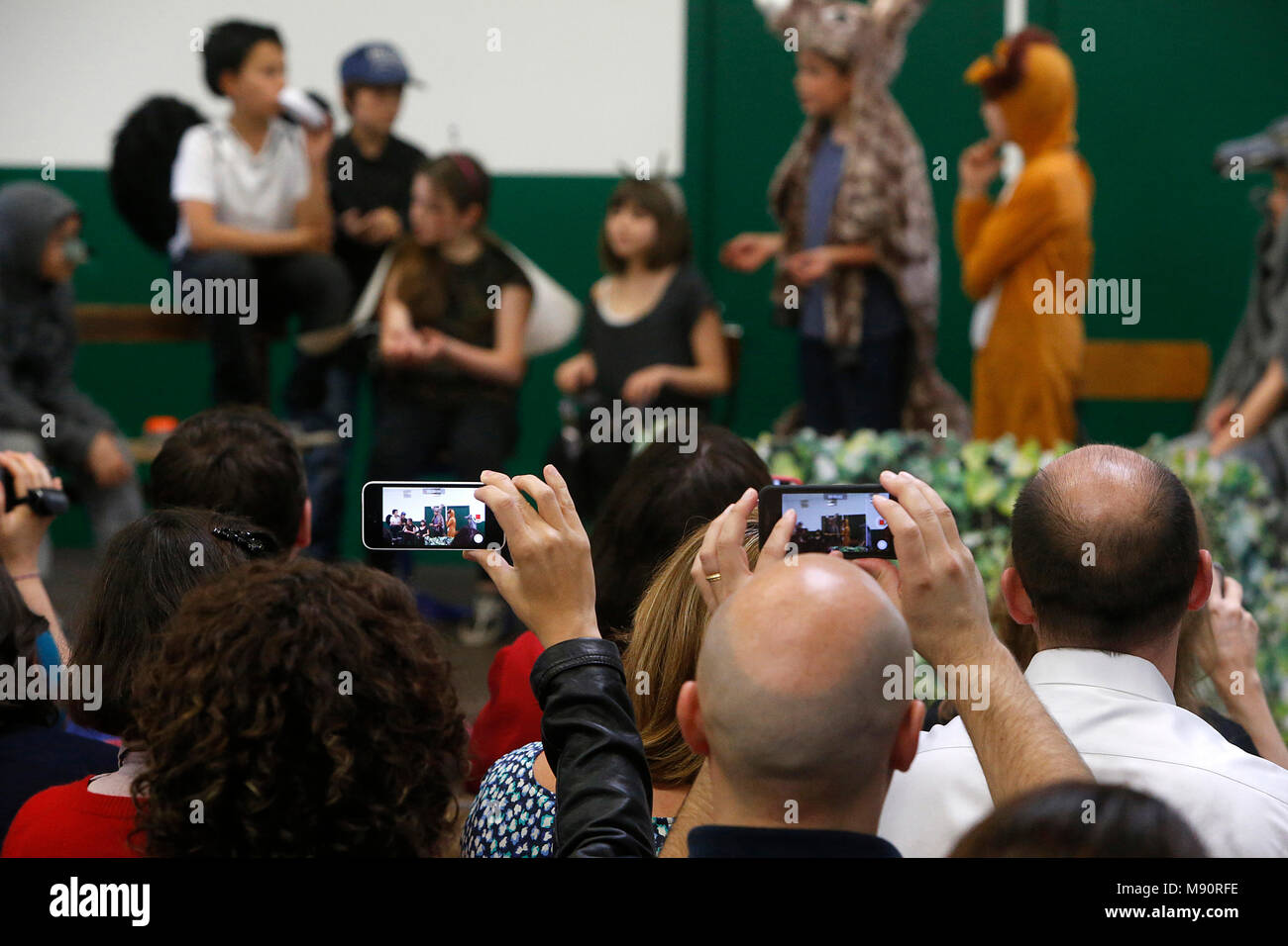 End of year school play. Montrouge, France. Stock Photo