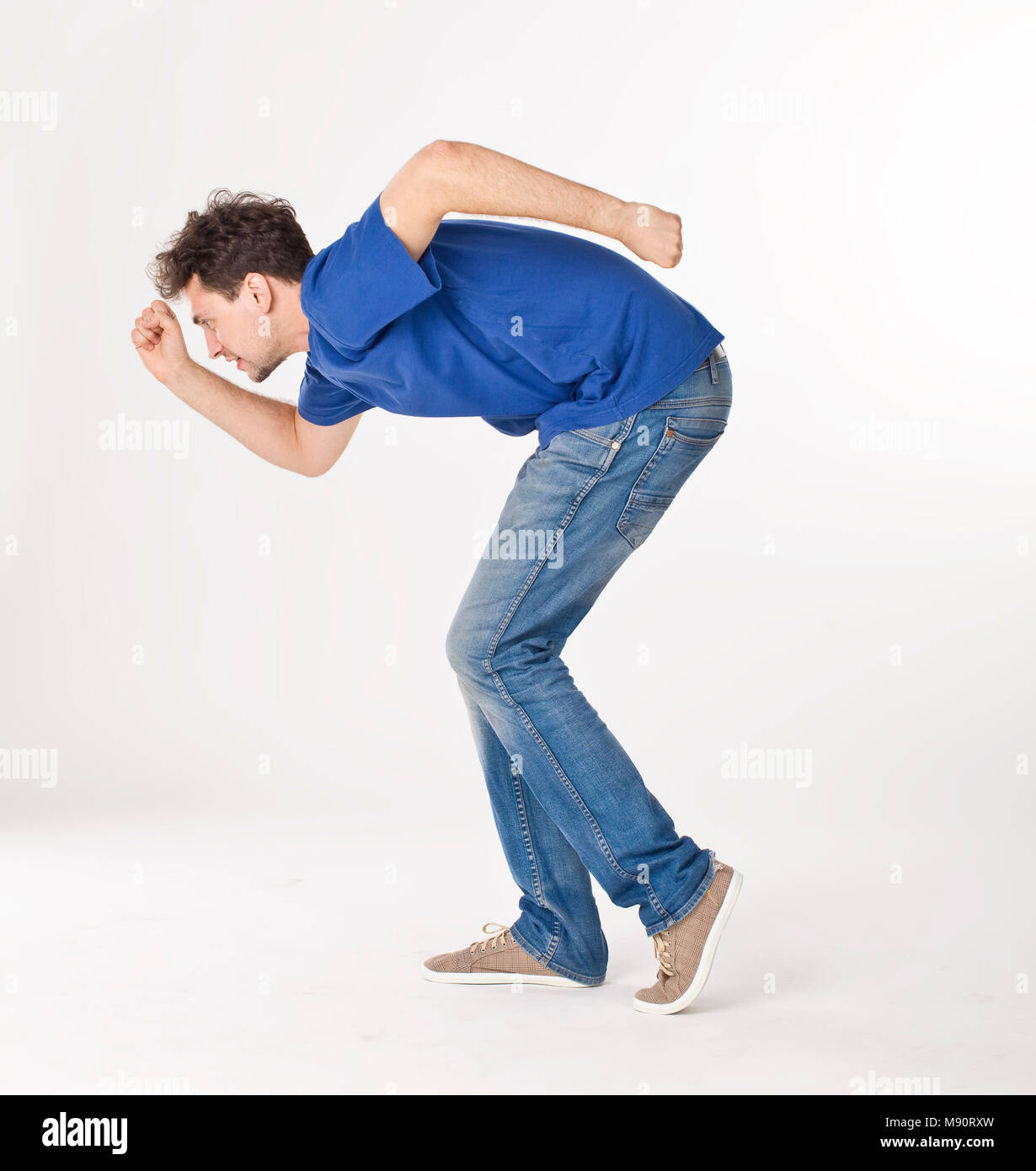 Funny guy running hi-res stock photography and images - Alamy