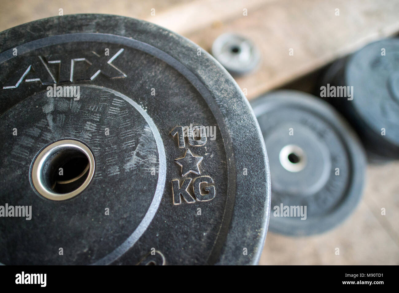 Gym weights. Paris. France Stock Photo Alamy