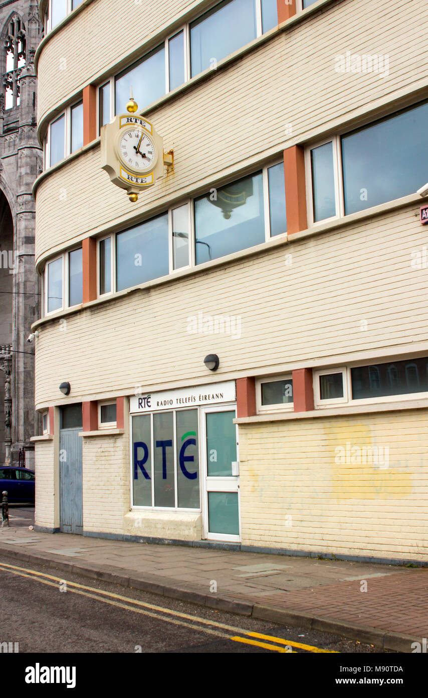 The new headquarters of Radio Telefis Eireann Ireland's national broadcasting company on Father Mathew Quay, Cork City, Ireland Stock Photo