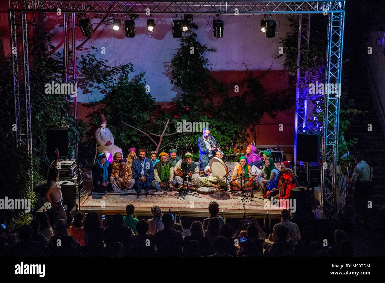 Sufi music concert at the Institute of Islamic Cultures, Paris, France. Stock Photo
