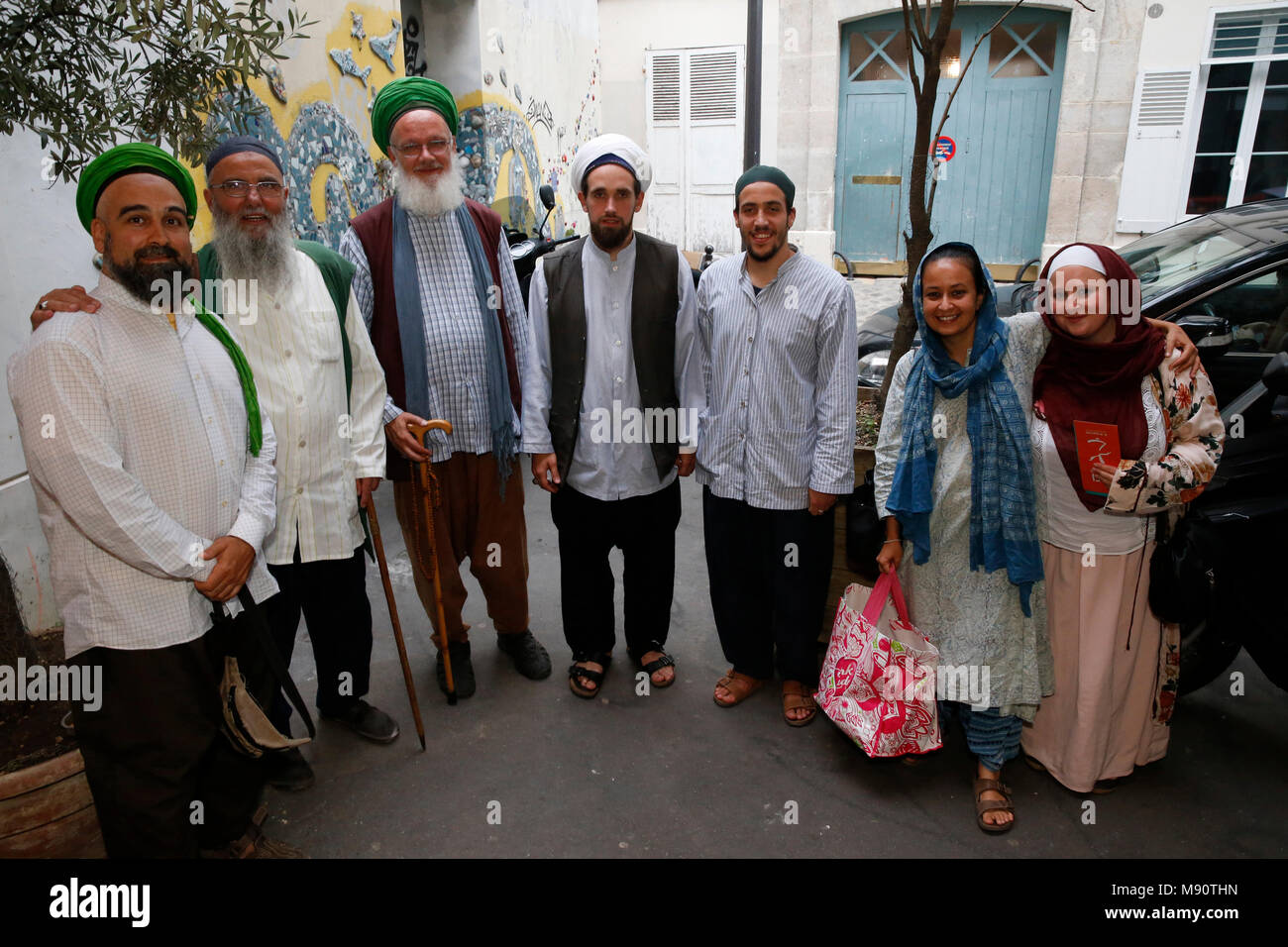 Sufi muslims in Paris, France. Stock Photo