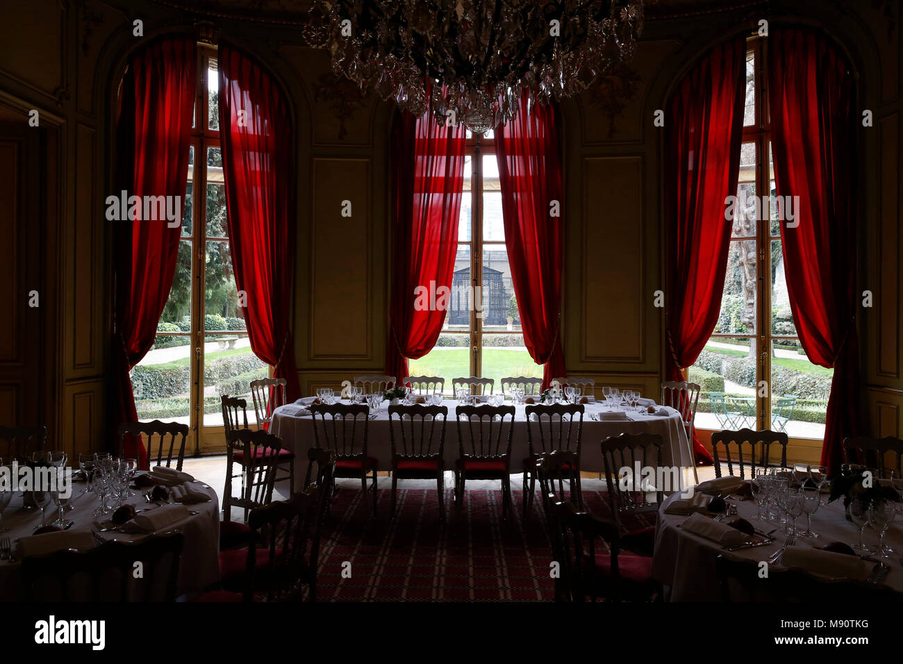 Private dining hall in Paris, France Stock Photo Alamy