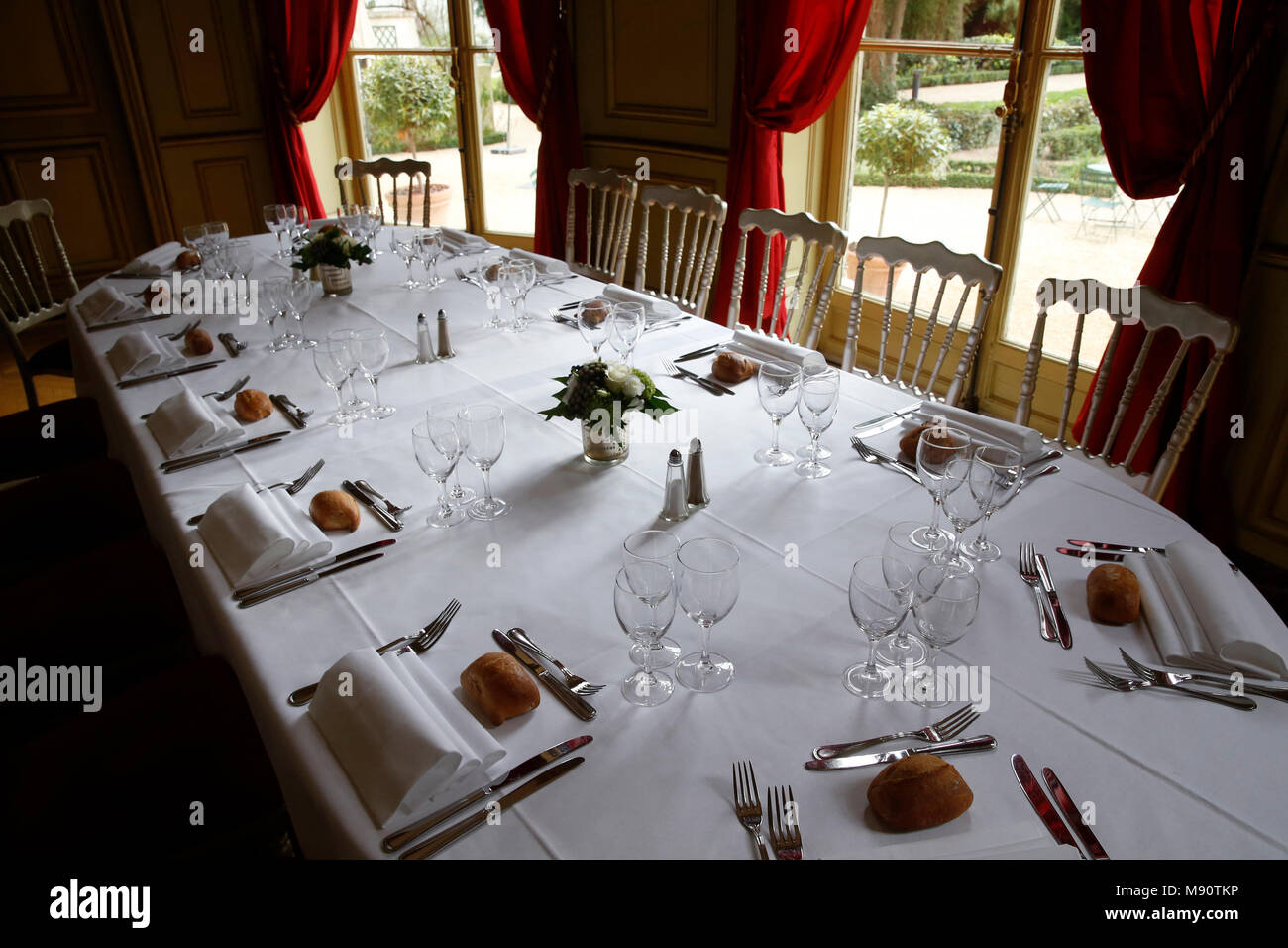 Private dining hall in Paris, France Stock Photo Alamy