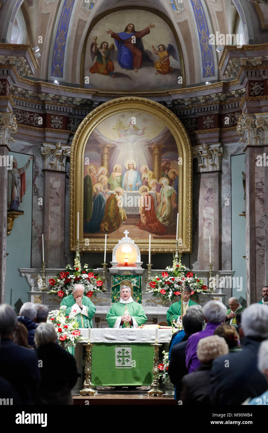 Saint Grat Church Catholic Mass Valgrisenche Italy Stock Photo Alamy