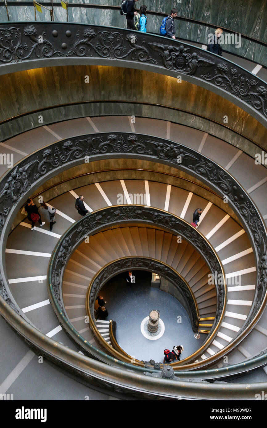 Vatican museums, Rome. Spiral staircase. Italy Stock Photo Alamy