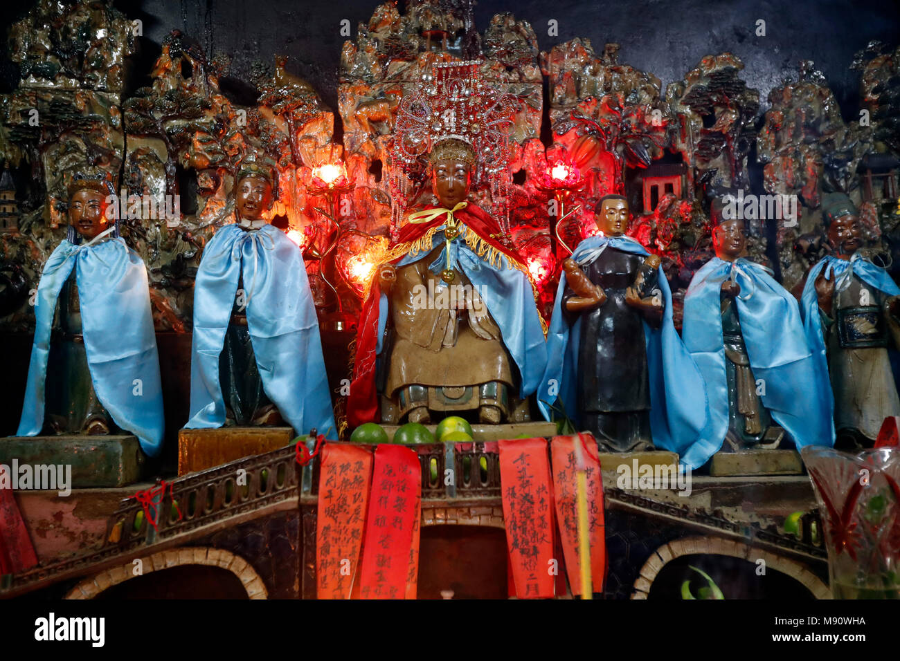 Taoist temple. Emperor Jade pagoda (Chua Phuoc Hai). Buddhist fertility statues.  Ho Chi Minh city. Vietnam. Stock Photo