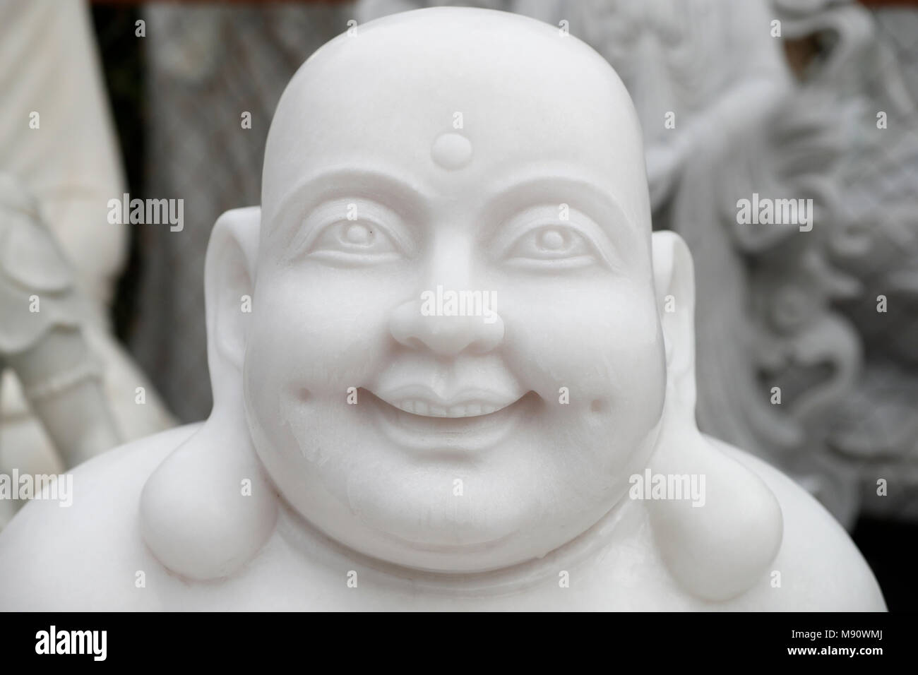 Happy Buddha statue for good luck and fortune. Ho Chi Minh city