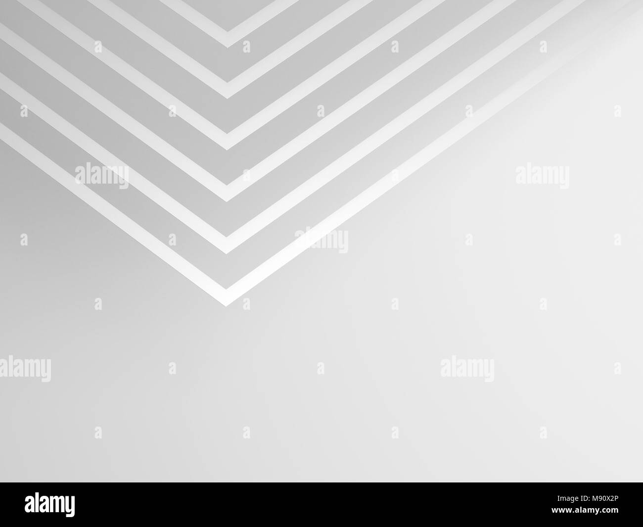 Abstract white digital background, geometric pattern of corners with ...