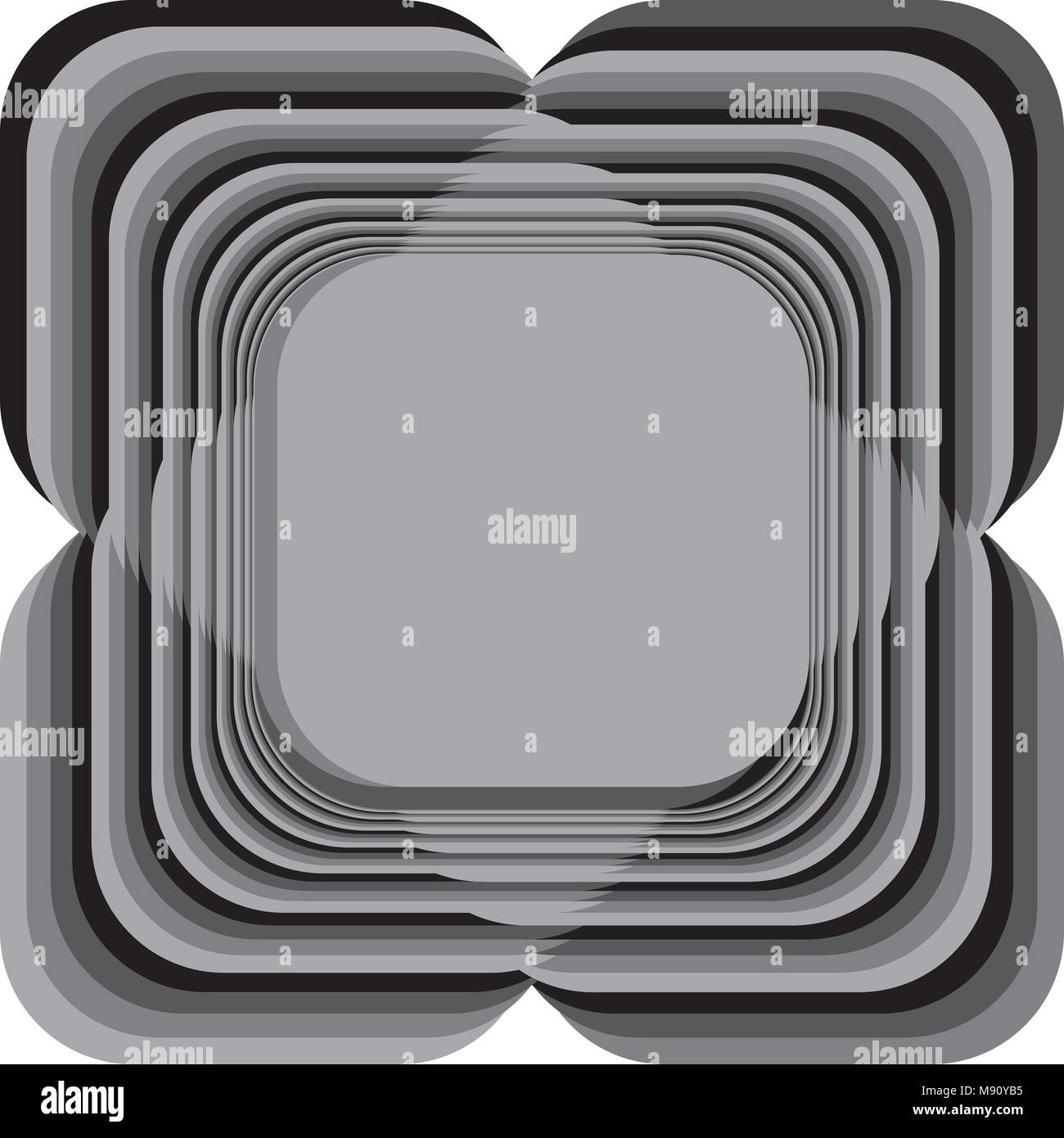 Abstract Frame four gray shaddows including black repetitive pattern background Stock Vector