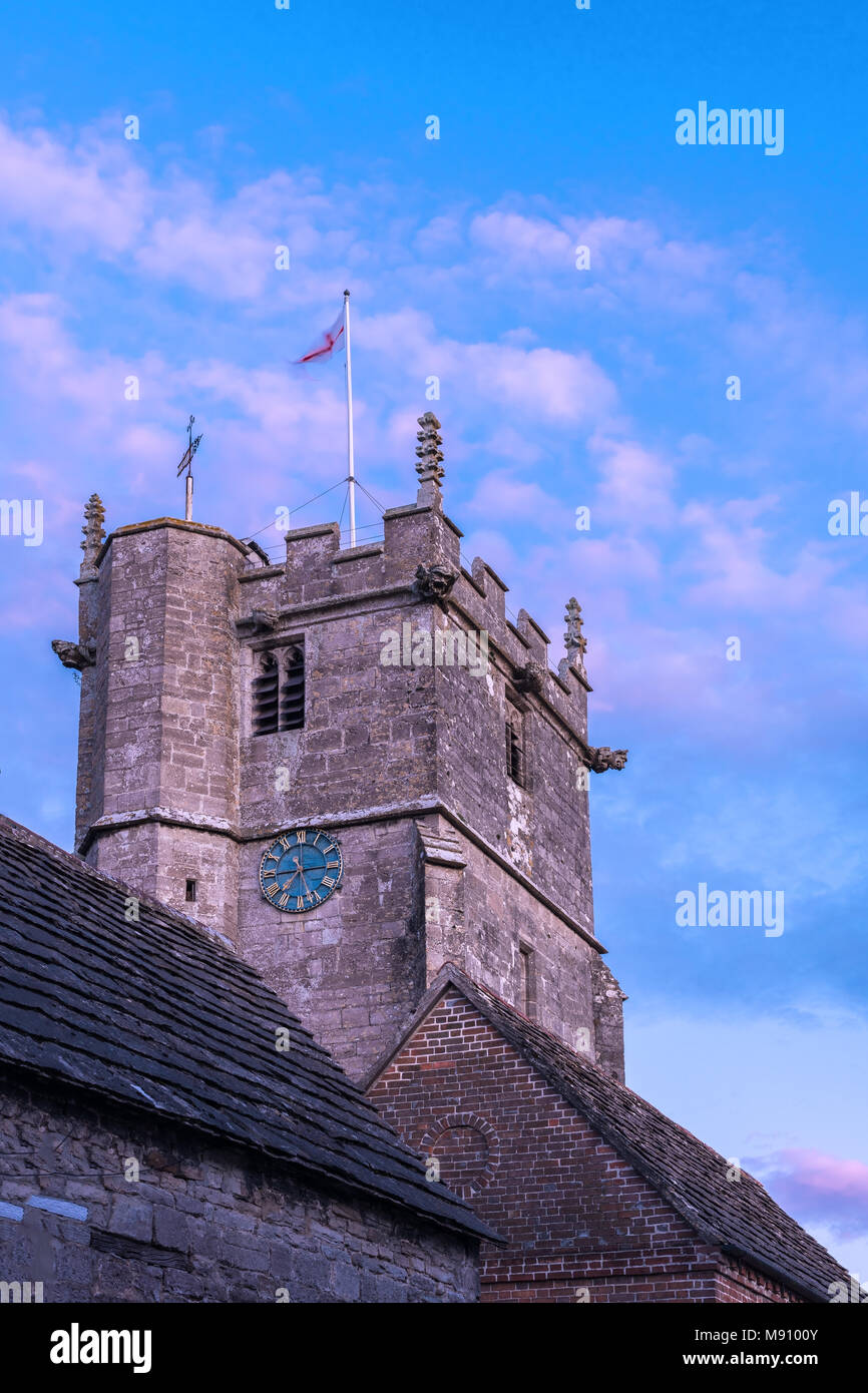 Church of St. Edward, Corfe Castle, Dorset, Stock Photo